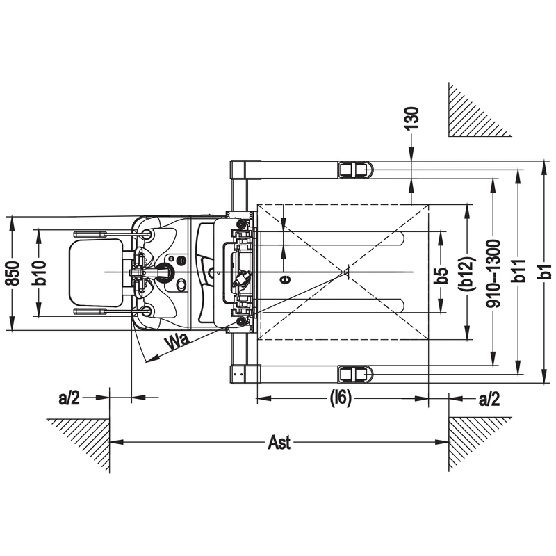 Ηλεκτρικό ανυψωτικό στοίβαξης EVV10PV-P/EVV12PV-P/EVV15PV-P για αποθήκες