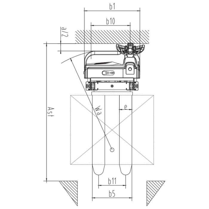 Ηλεκτρικό ανυψωτικό στοίβαξης EVV10B-I/EVV12B-I με ύψος ανύψωσης έως 3300 mm