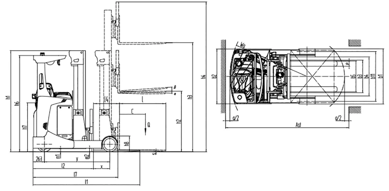 Περονοφόρο με ανασυρόμενο ιστό Deluxe REV20D 2000 kg, εικόνα 4